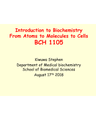 Introduction to Biochemistry cover