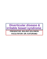 Diverticular Disease: Epidemiology, Risk Factors, and Management cover
