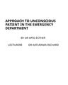 Approach to an Unconscious Patient cover