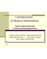 Confidentiality Of Medical Information cover