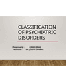 Classification of Psychiatric Disorders cover