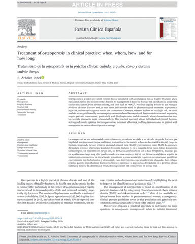 Treatment Of Osteoporosis In Clinical Practice cover