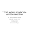 T CELLS, ANTIGEN RECOGNITION, ANTIGEN PROCESSING cover
