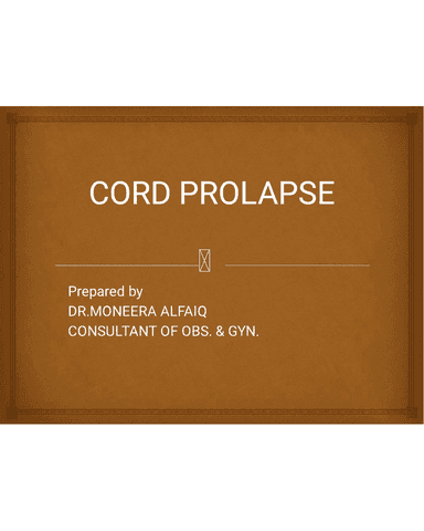 CORD PROLAPSE cover