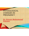 PHYSIOLOGICAL CHANGES IN PREGNANCY cover