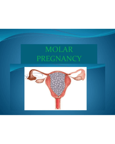Molar Pregnancy, GTD د.اسماء cover