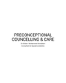 PRECONCEPTIONAL COUNCELLING & CARE cover