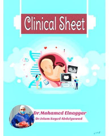 OBS & GYN CLINICAL SHEETS cover