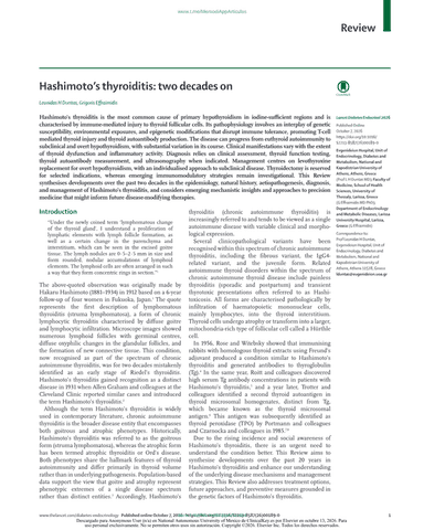 HASHIMOTO’S THYROIDITIS: TWO DECADES ON cover