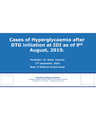 CASES OF HYPERGLYCEMIA AFTER DTG INITIATION cover