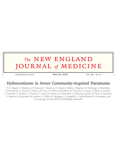 HYDROCORTISONE IN SEVERE COMMUNITY-ACQUIRED PNEUMONIA cover